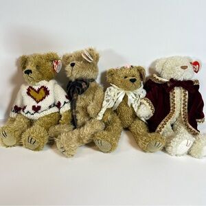 Ty Teddy Bears Collection Lot Of 4 With Tags